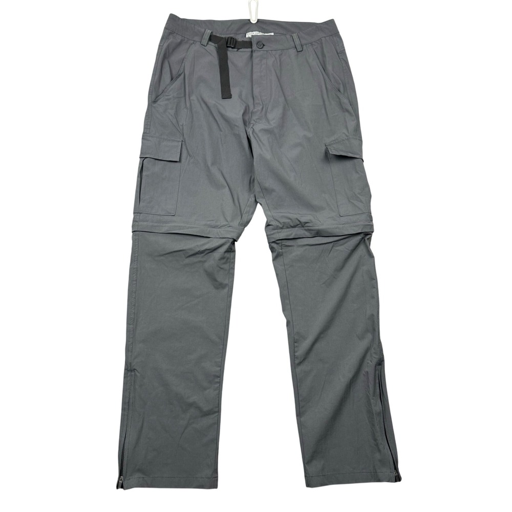 Rugged Exposure Convertible Cargo Hiking Pants Mens 36x32 (34x30) Gray Gorpcore